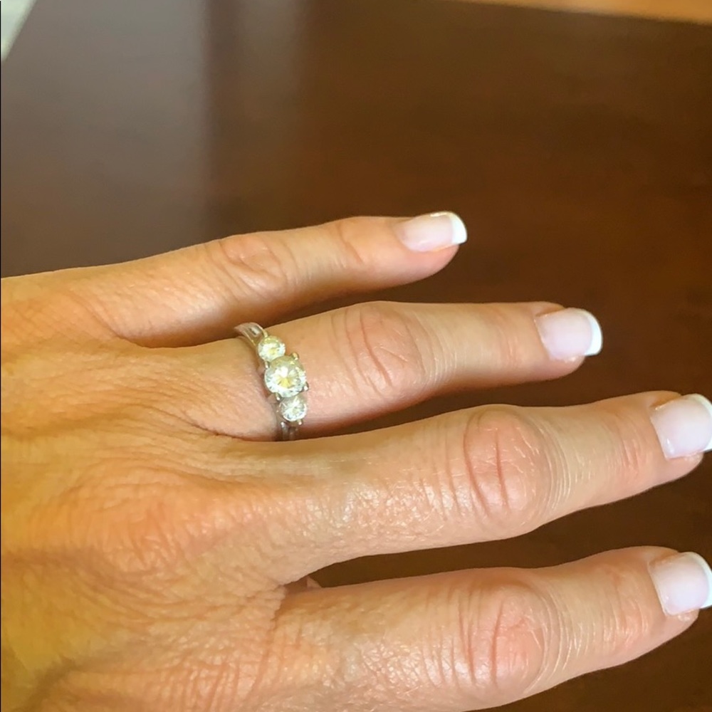 Faux diamond ring